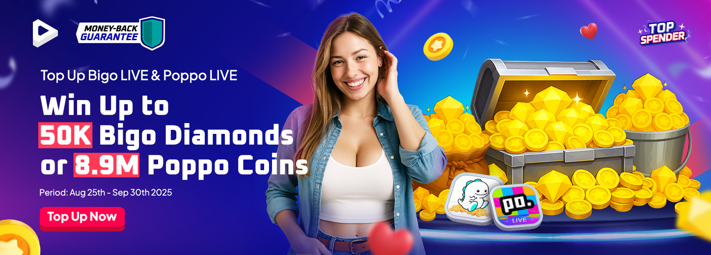 [US BR DE GB] Bigo Poppo Top Spender Challenge Aug - Sep 2025